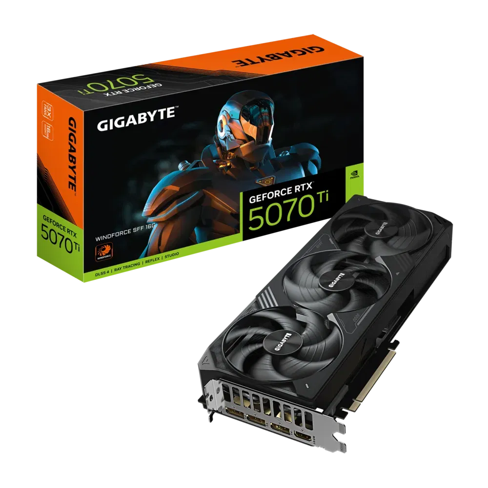 GeForce RTX™ 5070 Ti OC WINDFORCE SFF 16G GIGABYTE GV-N507TWF3OC