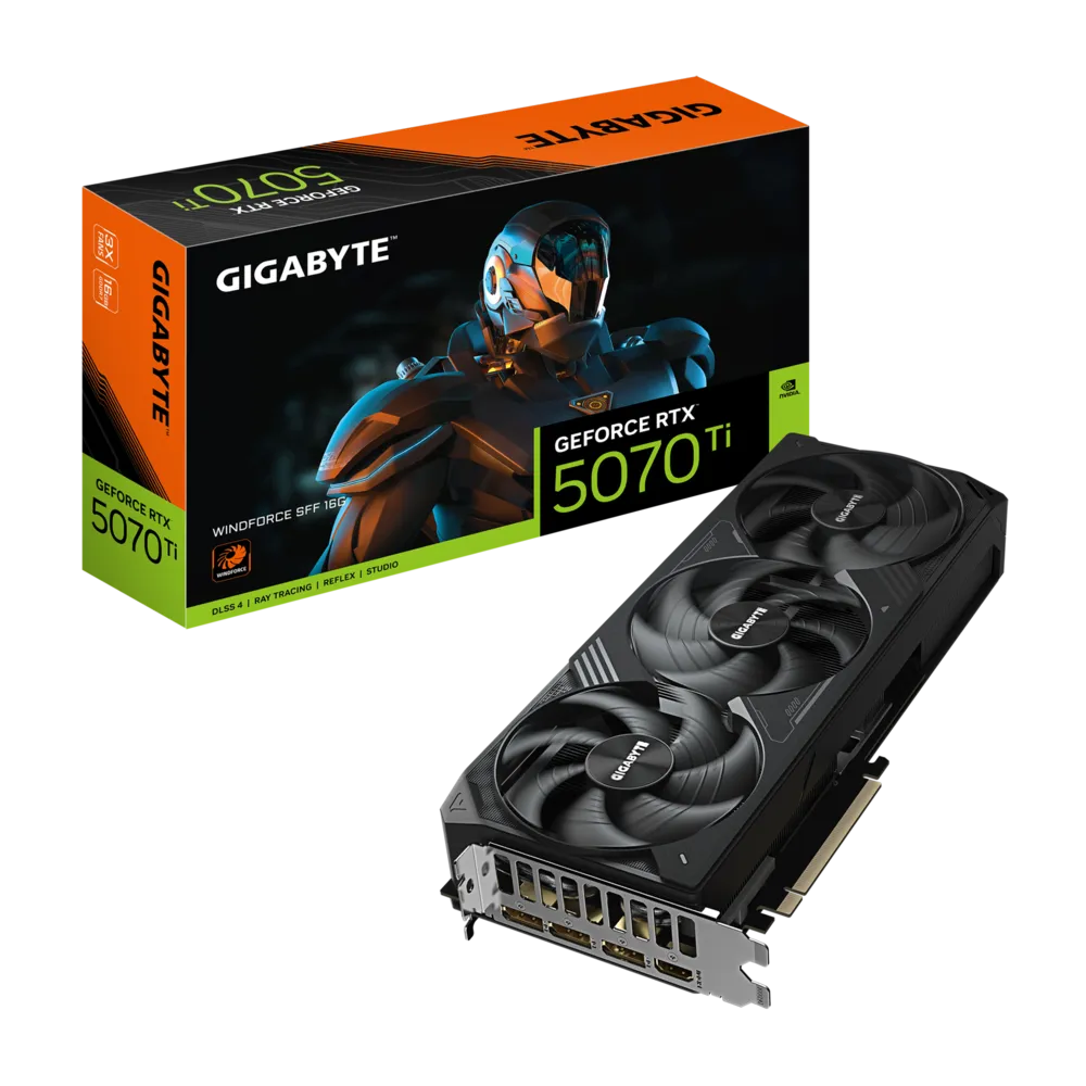 GeForce RTX™ 5070 Ti WINDFORCE SFF 16G GIGABYTE GV-N507TWF3-16GB