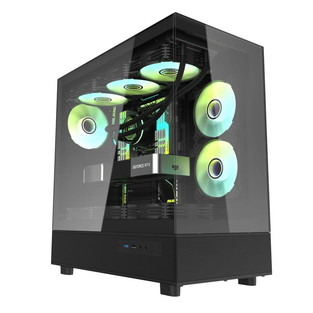  CASE darkFlash DPX90 Black 3 FANS RGB