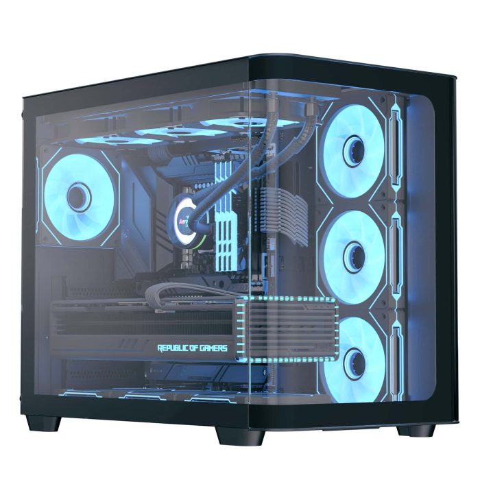 Aerocool P500C Mid Tower Case 4 FAN RGB - Black 