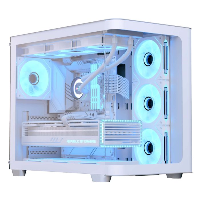 Aerocool P500C Mid Tower Case 4 FAN RGB -White