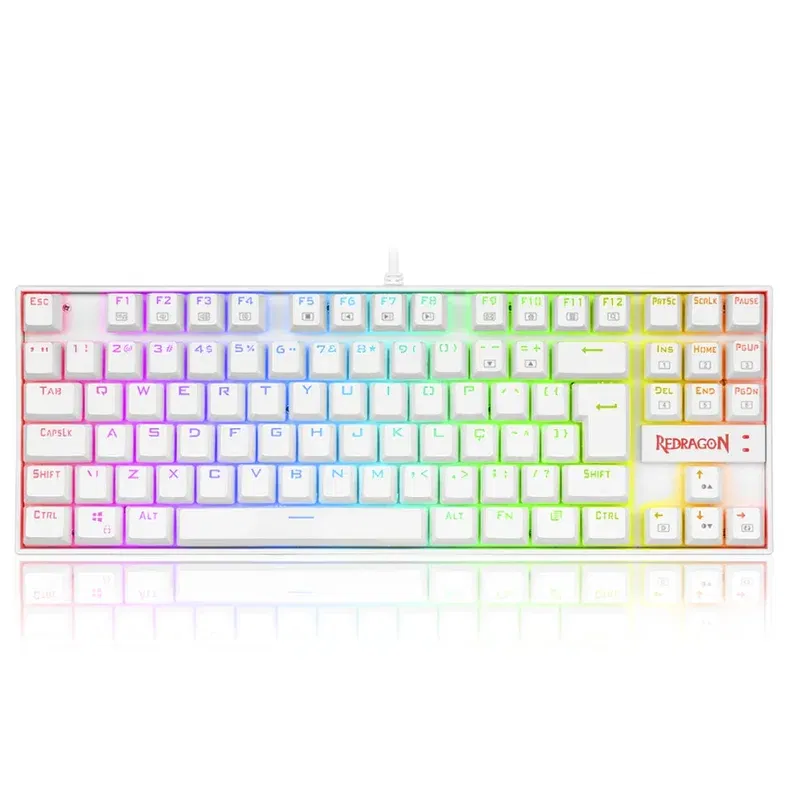 USED KEYBOARD REDRAGON K552 RGB WHITE (BLUE SWITCH)