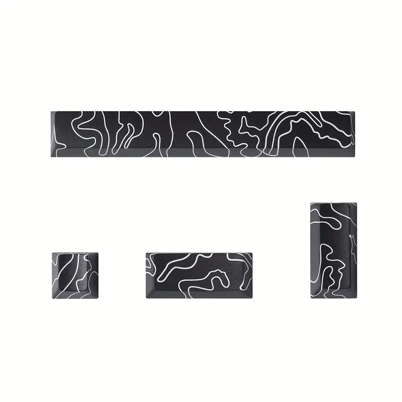 Black Terrain Map Space ESC Keycap Set for Mechanical Keyboards