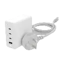 open box - Mophie speedport 120 USB-C Charger GaN 120W, 4-Port Fast Compact Wall Charger - white