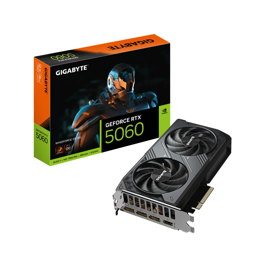 GeForce RTX™ 5060 WINDFORCE OC 8G GV-N5060WF2OC-8GD