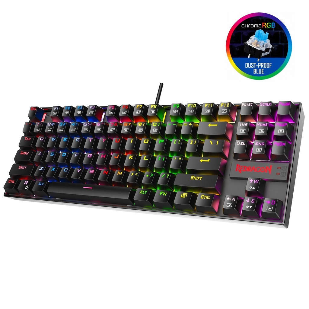 KEYBOARD REDRAGON K552RGB black (BLUE Switches) 