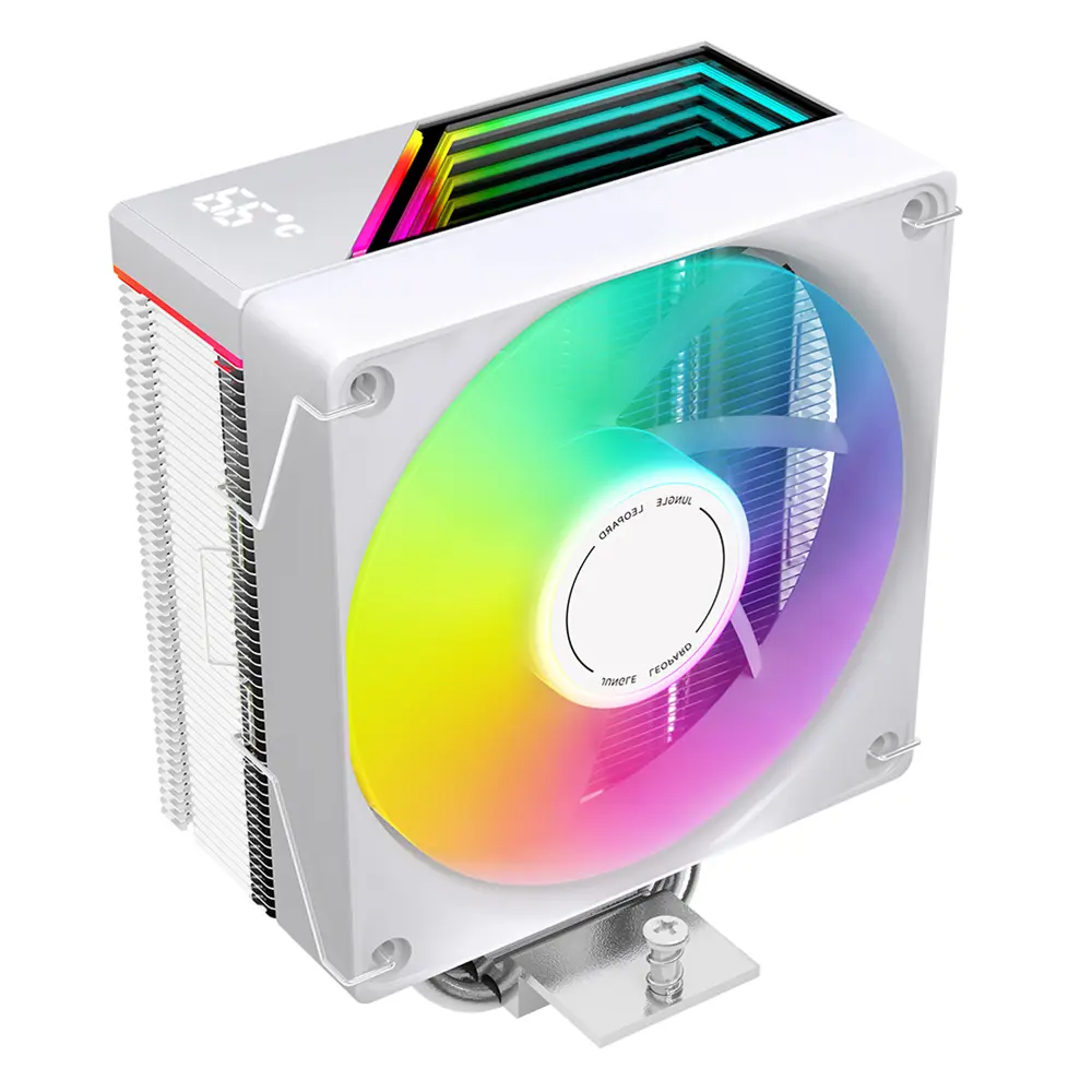 Jungle Leopard KF420 CPU Air-Cooled Radiator Digital Display-WHITE
