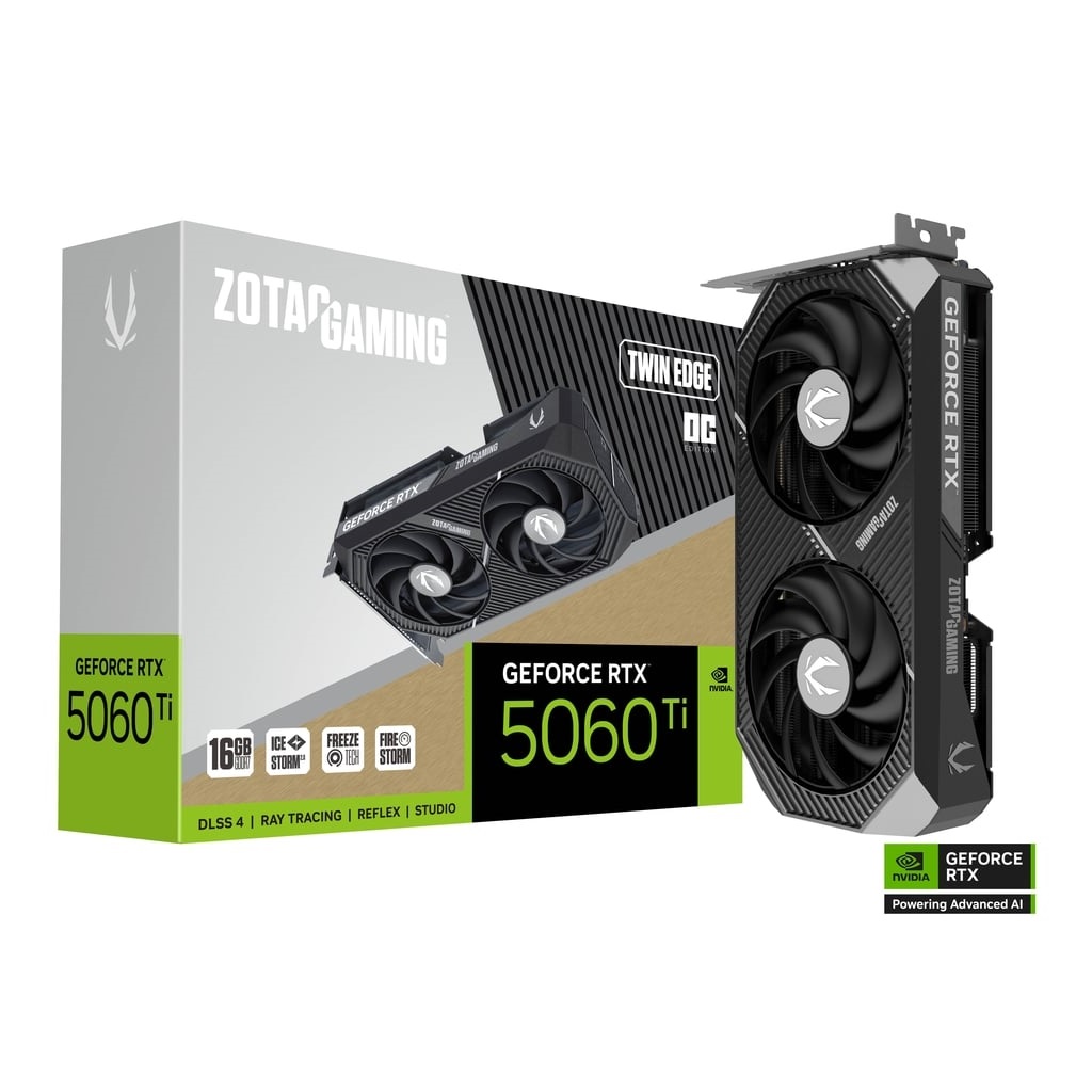 ZOTAC GAMING GEFORCE RTX 5060 Ti 16GB OC TWIN EDGE GDDR7