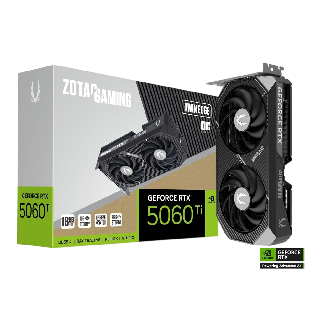 ZOTAC GAMING GEFORCE RTX 5060 Ti 16GB OC TWIN EDGE GDDR7