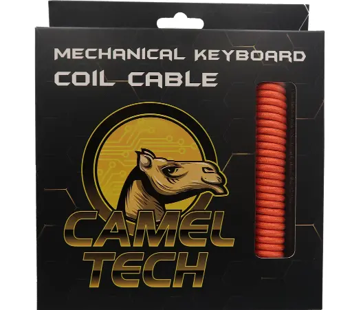 [GS0172] CAMEL TECH ORANGE - Coiled Cable
