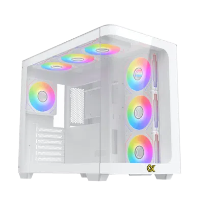 [GS2179] Xigmatek Pano Arctic Curved ARGB Gaming Case 7 FANS RGB - WHITE