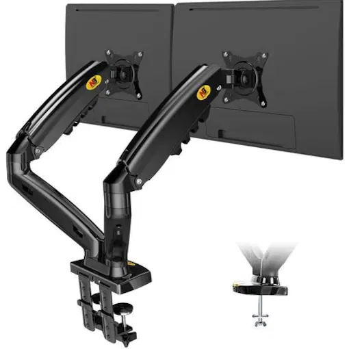 [GS0992] NB North Bayou Dual Monitor Desk f160 BLACK