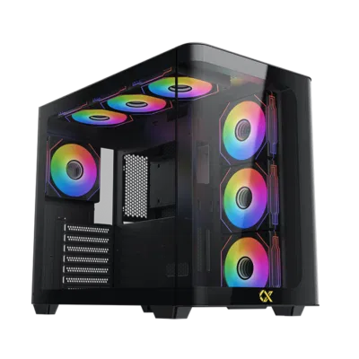 [GS2180] Xigmatek Pano Front Curved RGB Gaming Case - Black