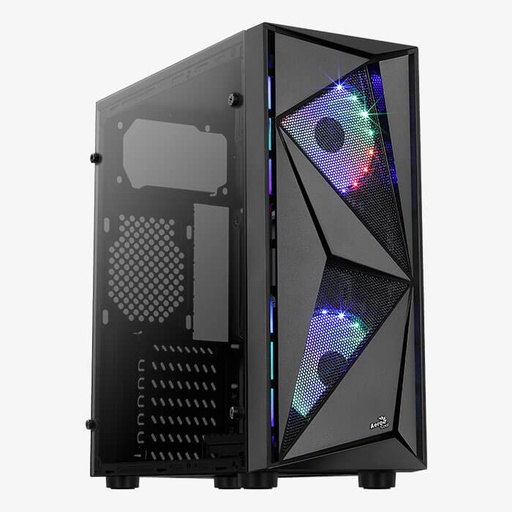 [GS0136] Aerocool Glider Cosmo TG Black Mid Tower Case