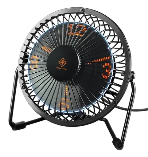[GS0359] DELTACO Gaming USB Table Fan with Clock GAM-044