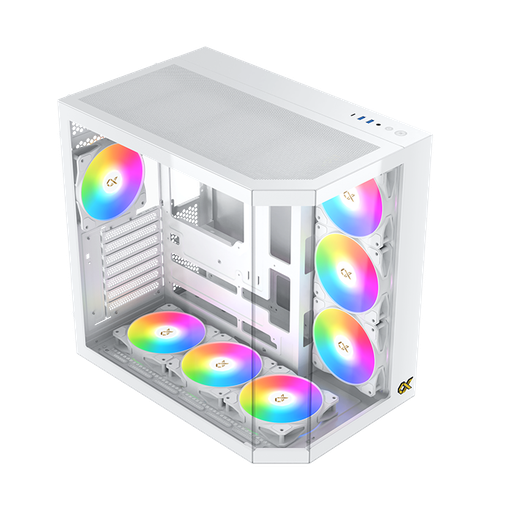 [GS2155] XIGMATEK CASE CUBI II ARCTIC 7 FAN RGB WHITE