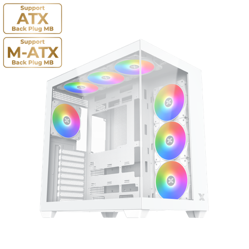 [GS0266] CASE XIGMATEK AQUA V AIR ARCTIC 7 FAN RGB WHITE