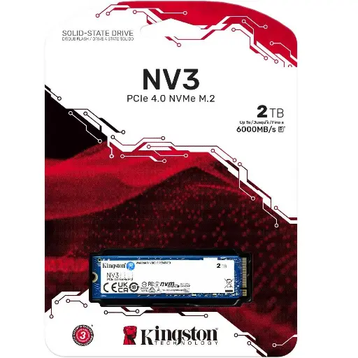 [GS0735] Kingston 2TB M.2 NV3 PCIe 4.0 NVMe Internal SSD, Capacity 6000 MB/s 