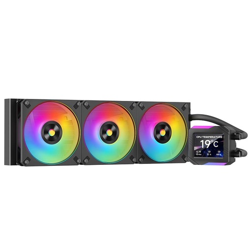 [GS0796] Liquid Cooler JUNGLE LEOPARD ASTROSHEL V2 360 BLACK, Customizable 2.8in LCD Display,