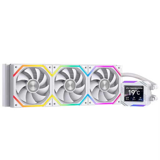 [GS0797] Liquid Cooler JUNGLE LEOPARD ASTROSHEL V2G 360 WHITE WITH 2.8in LCD Display
