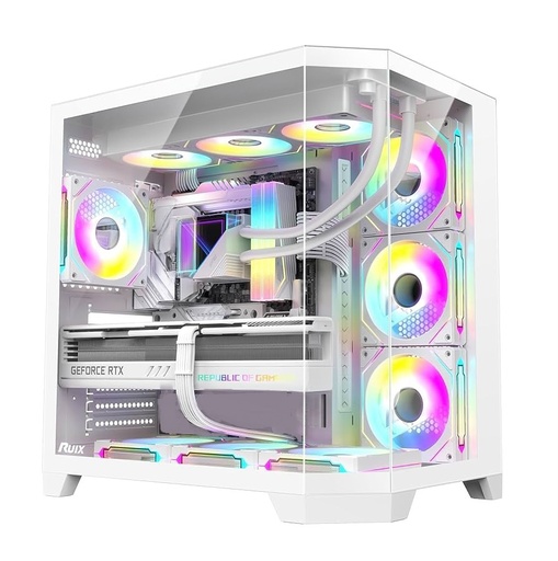 [GS0204] CASE FT418 PRO WHITE 7 FANS RGB