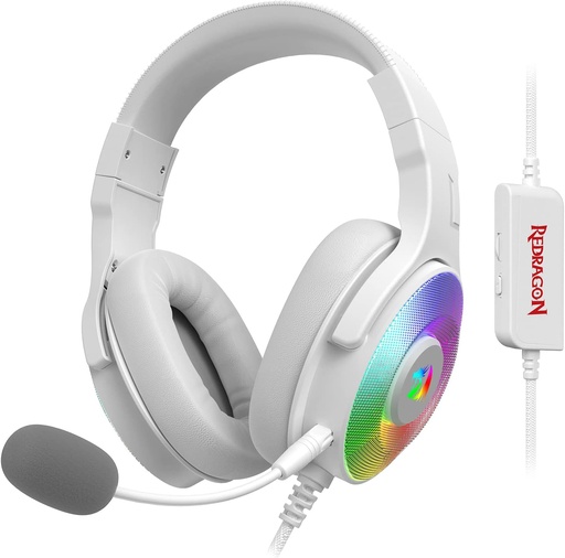 [GS2224] headset Redragon Pandora White, Virtual 7.1 RGB Gaming - Pandora H350WRGB 