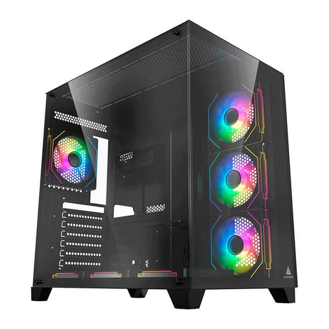 [GS0220] CASE MERCURY R425 PRO (TYPE-C) 7 ARGB FANS BLACK 