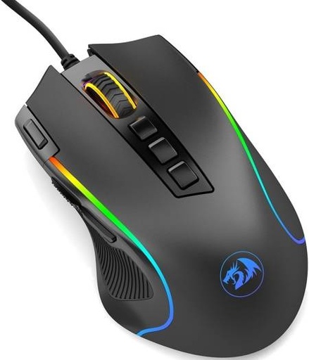 [GS1363] Redragon M612 Predator RGB 8000 DPI, 11 Programmable Buttons, 5 Backlit Modes Software Supports DIY Keybinds Rapid Fire Button