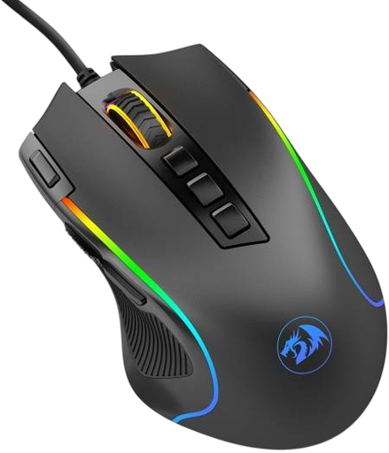 [GS1363] Redragon M612 Predator RGB 8000 DPI, 11 Programmable Buttons, 5 Backlit Modes Software Supports DIY Keybinds Rapid Fire Button
