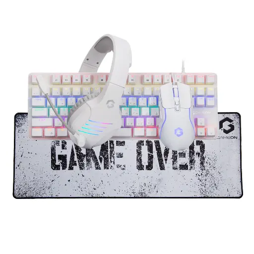 [GS0471] GAMEON VIPER XA All-In-One Artic Series Gaming Bundle (Mechanical Keyboard, Headset, Mouse & Mousepad)