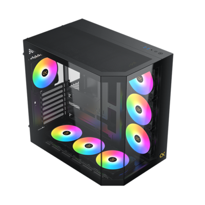 [GS2156] XIGMATEK CASE CUBI II BLACK 7 FAN RGB 