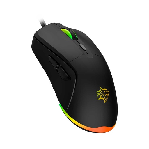 [GS1200] Porodo Gaming Wired Mouse DPI 7200 with RGB Light - Black - PDX322