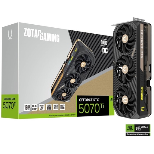[GS0024]  GeForce RTX 5070 Ti SOLID OC ZOTAC GAMING