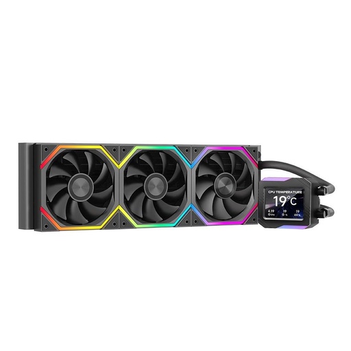 [GS0794] Liquid Cooler JUNGLE LEOPARD ASTROSHEL V2G 360 BLACK WITH 2.8in LCD Display