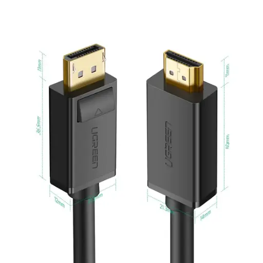[GS0179] CABLE UGREEN DP to HDMI Cable 1.5M BLACK - 10239