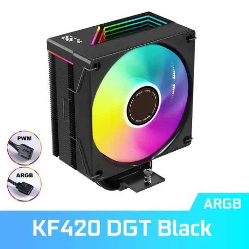 [GS2226] Jungle Leopard KF420 CPU Air-Cooled Radiator Digital BLACK  