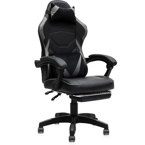 [GS0474] GAMING CHAIR BLACK AND GRAY- 6065