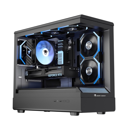 [GS0210] CASE JUNGLE LEOPARD MS-01 RGB BLACK - 3 FANS RGB