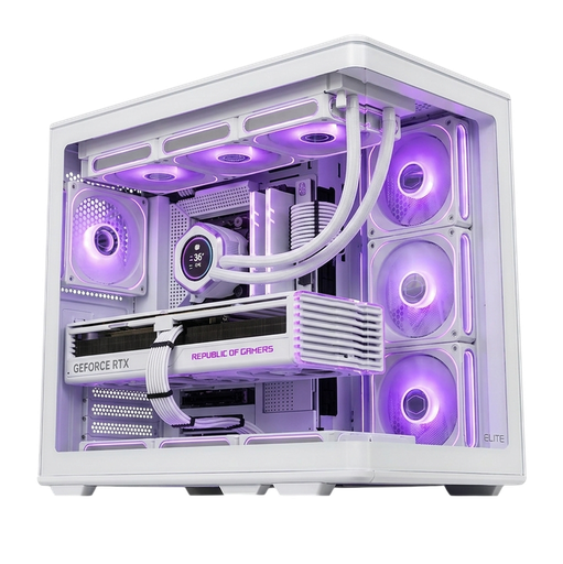 PC FULL WHITE Ultra 9 285K & GeForce RTX 5070 TI GDDR7 & RAM 32GB 16X2 DDR5 & PCIe 5.0 NVMe M.2 SSD read speeds of up to 14,000MB/s 