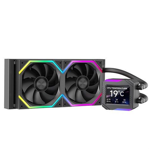 [GS2322] Liquid Cooler JUNGLE LEOPARD ASTROSHEL V2G 240 BLACK WITH 2.8in LCD Display