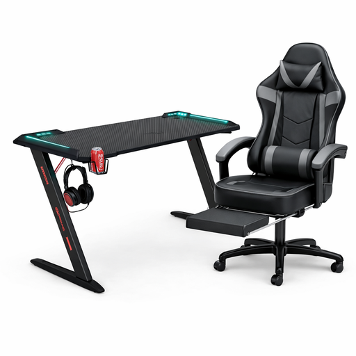 Gaming Desk RGB BLACK & Gaming Chair 7709