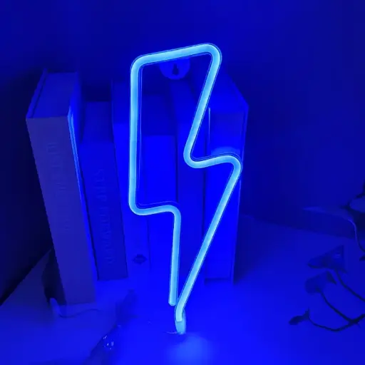 [HMD003] Blue LED Neon Sign Light on the wall