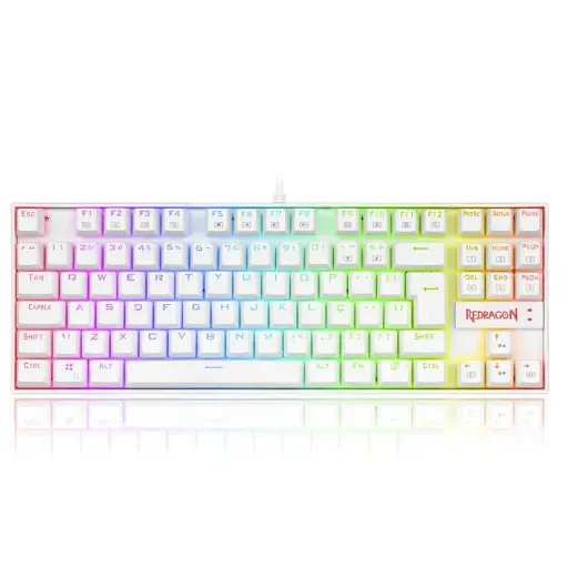 USED KEYBOARD REDRAGON K552 RGB WHITE (BLUE SWITCH)