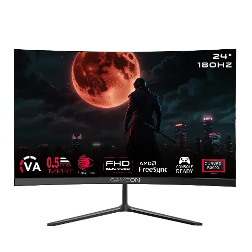 [GS2388] GAMEON Curved 24" 180Hz, 0.5ms, FHD, Gaming Monitor GOC24F180VA