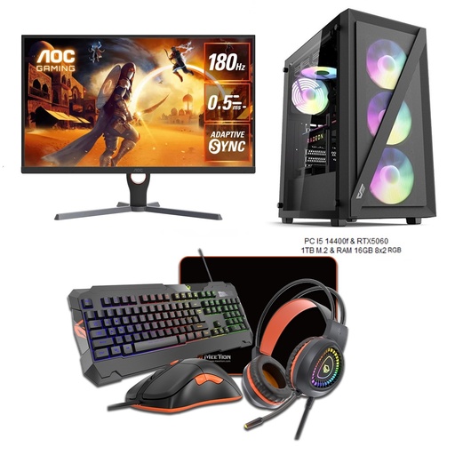 Gaming setup PC I5 14400F & RTX5060 GDDR7