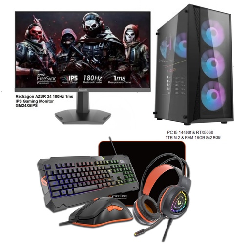Gaming setup PC I5 14400F & RTX5060 GDDR7