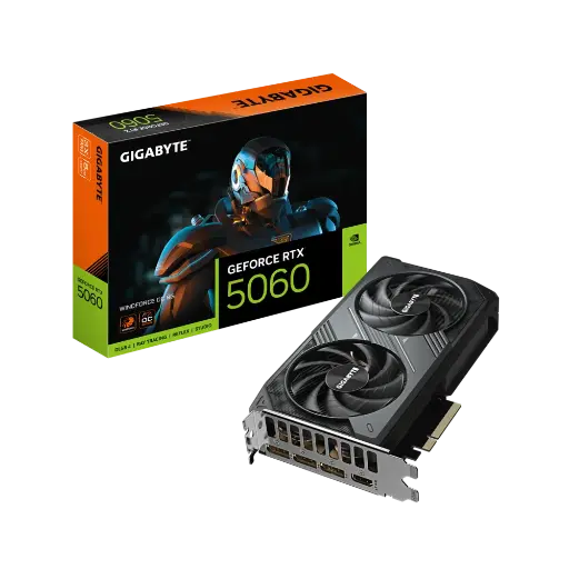 [GS2410] GeForce RTX™ 5060 OC WINDFORCE MAX OC 8G GIGABYTE GV-N5060WF2MAX OC-8GD