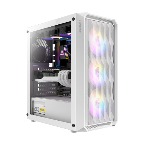 Antec NX292 White Mid Tower RGB Gaming Case - white 
