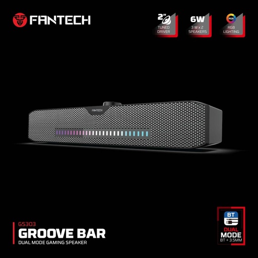[GS2557] FANTECH GS303 GROOVE BAR GAMING SPEAKER - BLACK