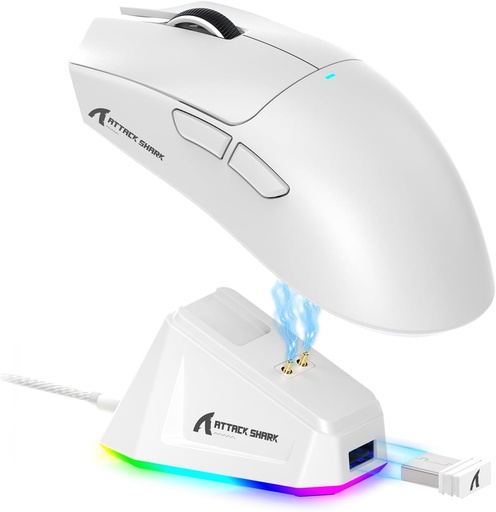 [GS2541]  ADN - MOUSE ATTACK SHARK X11 WHITE